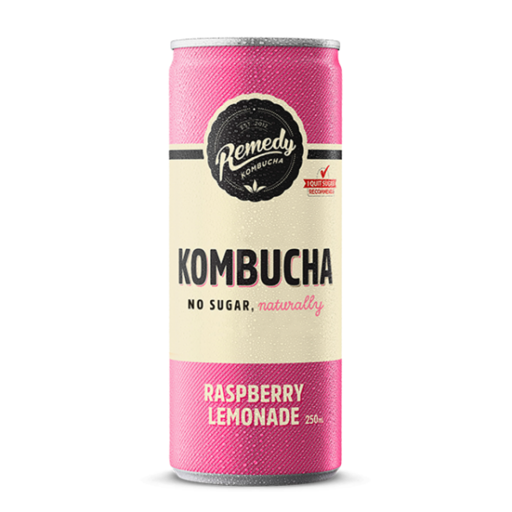 Remedy Kombucha Raspberry Lemonade - 12 x 250ml
