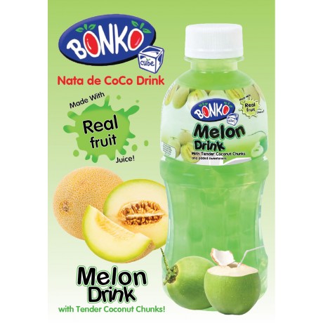 Bonko Drink - Melon with Coconut Pieces 24 x 320ml