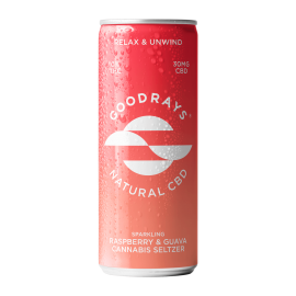 Goodrays - Raspberry & Guava, Natural 30MG CBD Seltzer - 12x250ml
