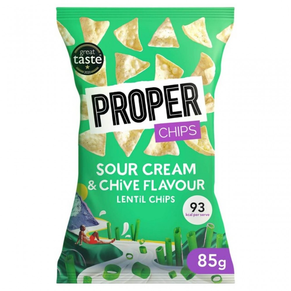 Proper Chips - Sour Cream & Chive 8 x 85g